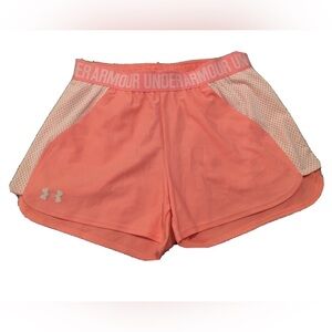 Women’s Pink Under Armour Activewear Heat gear Shorts Size Small.